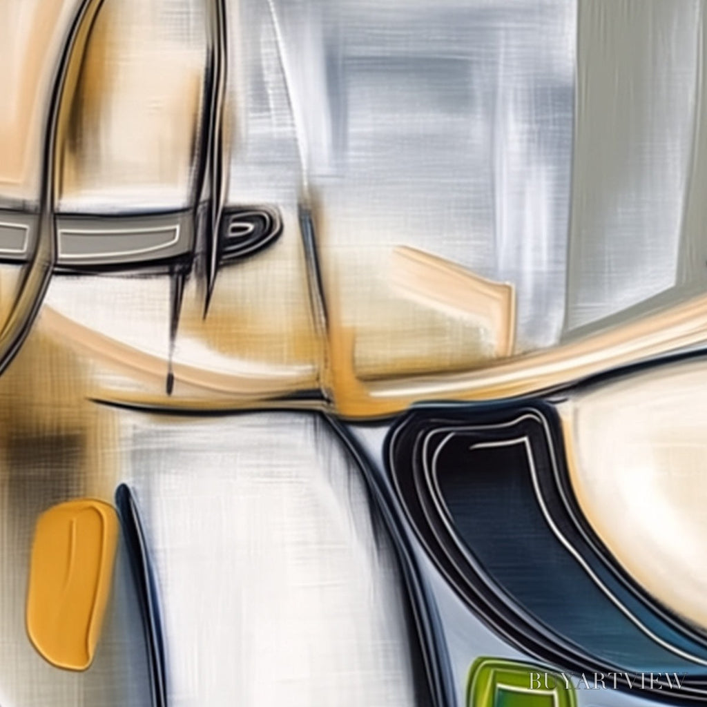ARTOVITAS Syncopation – Modern Abstract Square Painting with Textured Accents - image 5