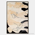 ARTOVITAS Echoes of Silence – Vertical Wabi Sabi Abstract Painting in Neutral Tones - image 1