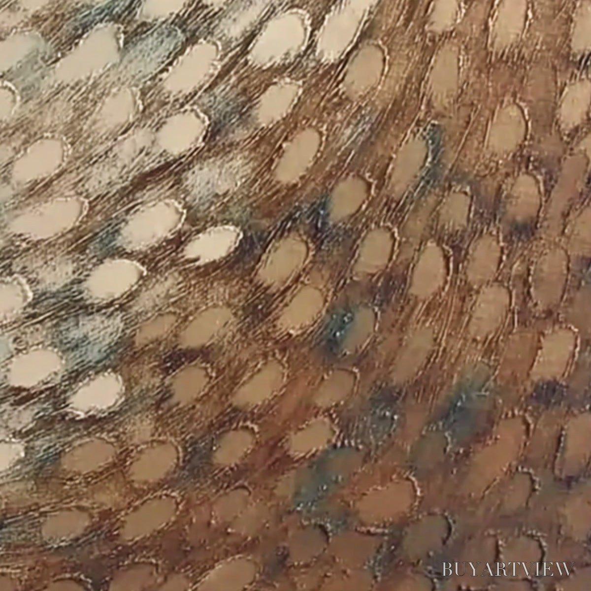 ARTOVITAS Golden Drift – Textured Wabi Sabi Abstract Oil Painting - image 3