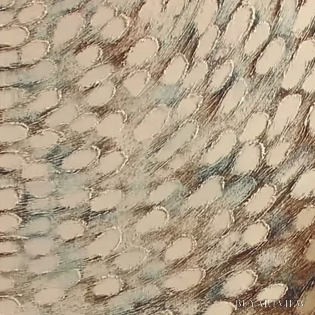 ARTOVITAS Golden Drift – Textured Wabi Sabi Abstract Oil Painting - image 5