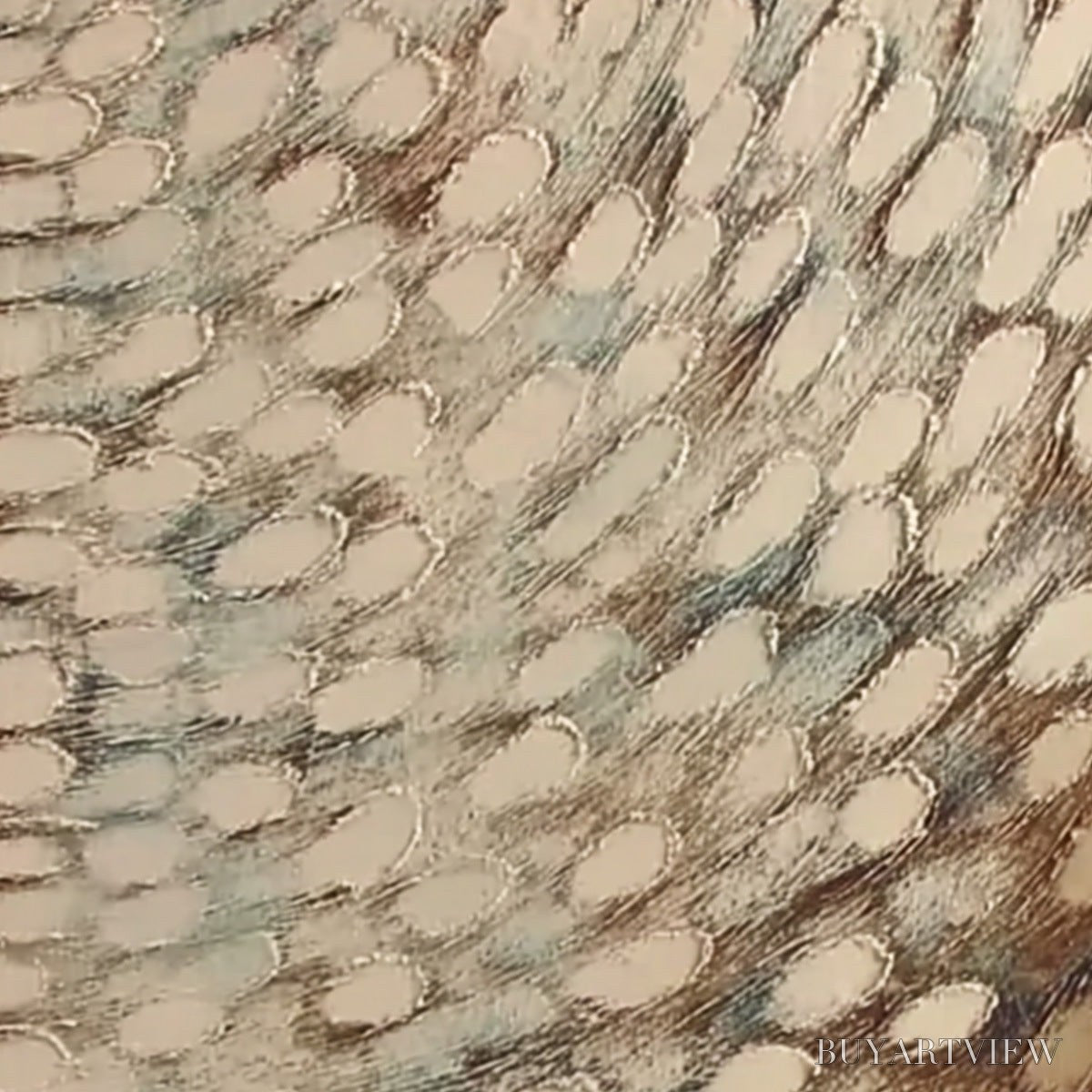 ARTOVITAS Golden Drift – Textured Wabi Sabi Abstract Oil Painting - image 5