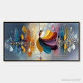 ARTOVITAS Urban Rhapsody – Textured Palette Knife Painting of a Dancer in a Cityscape - image 1