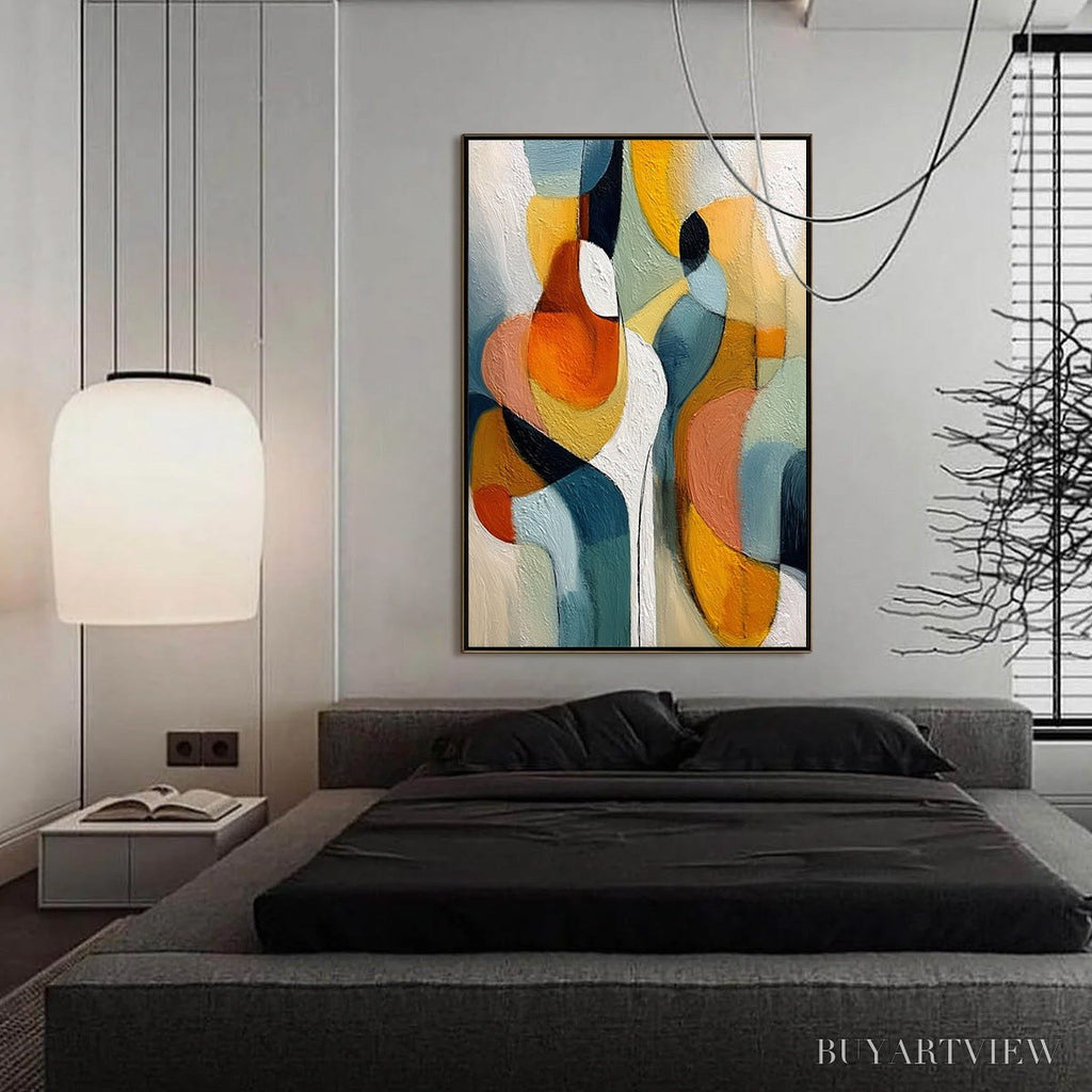 ARTOVITAS Interplay – Colorful Textured Abstract Oil Painting for Modern Decor - image 4