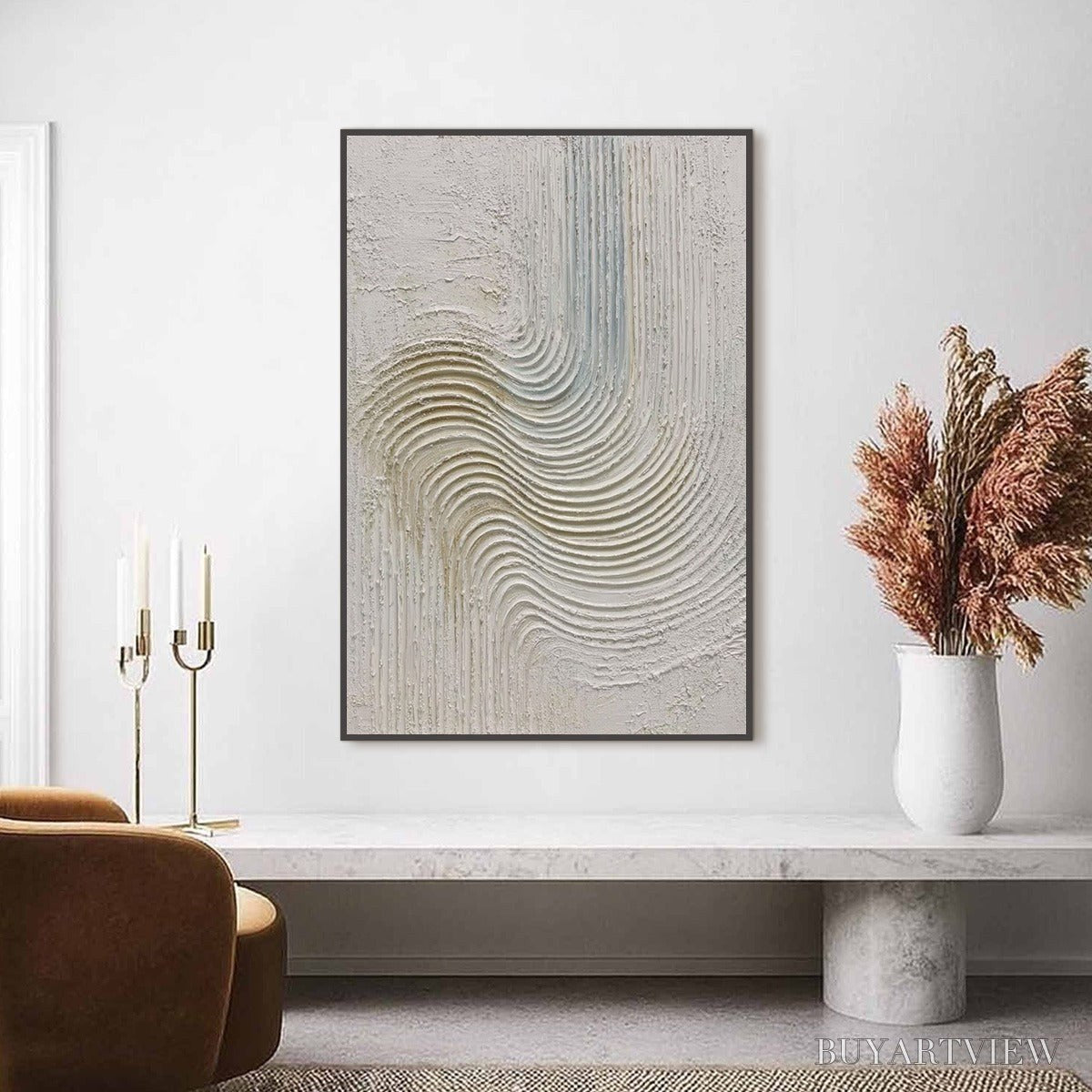 ARTOVITAS Silent Frequency – Textured Wabi Sabi Minimalist Abstract - image 2