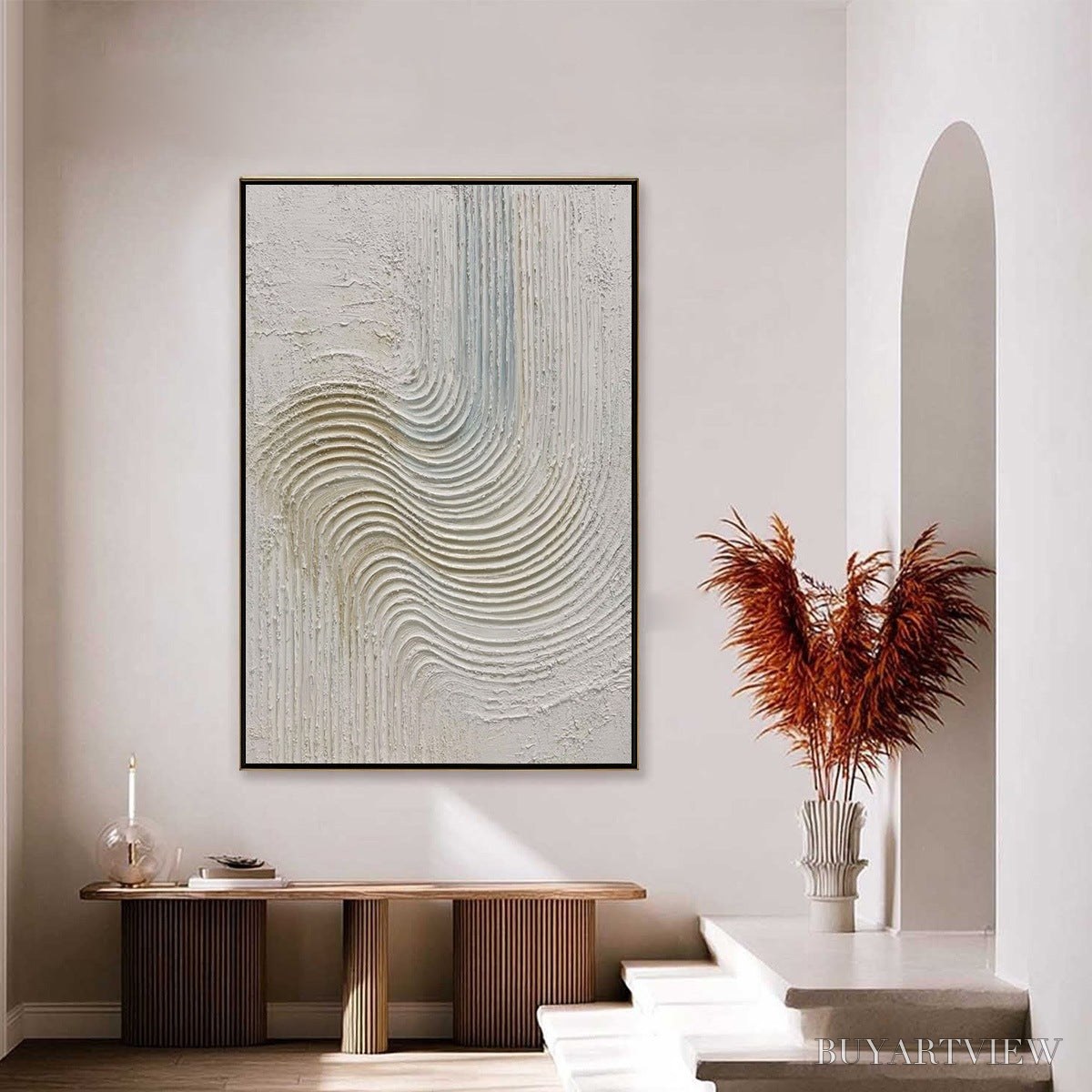 ARTOVITAS Silent Frequency – Textured Wabi Sabi Minimalist Abstract - image 4