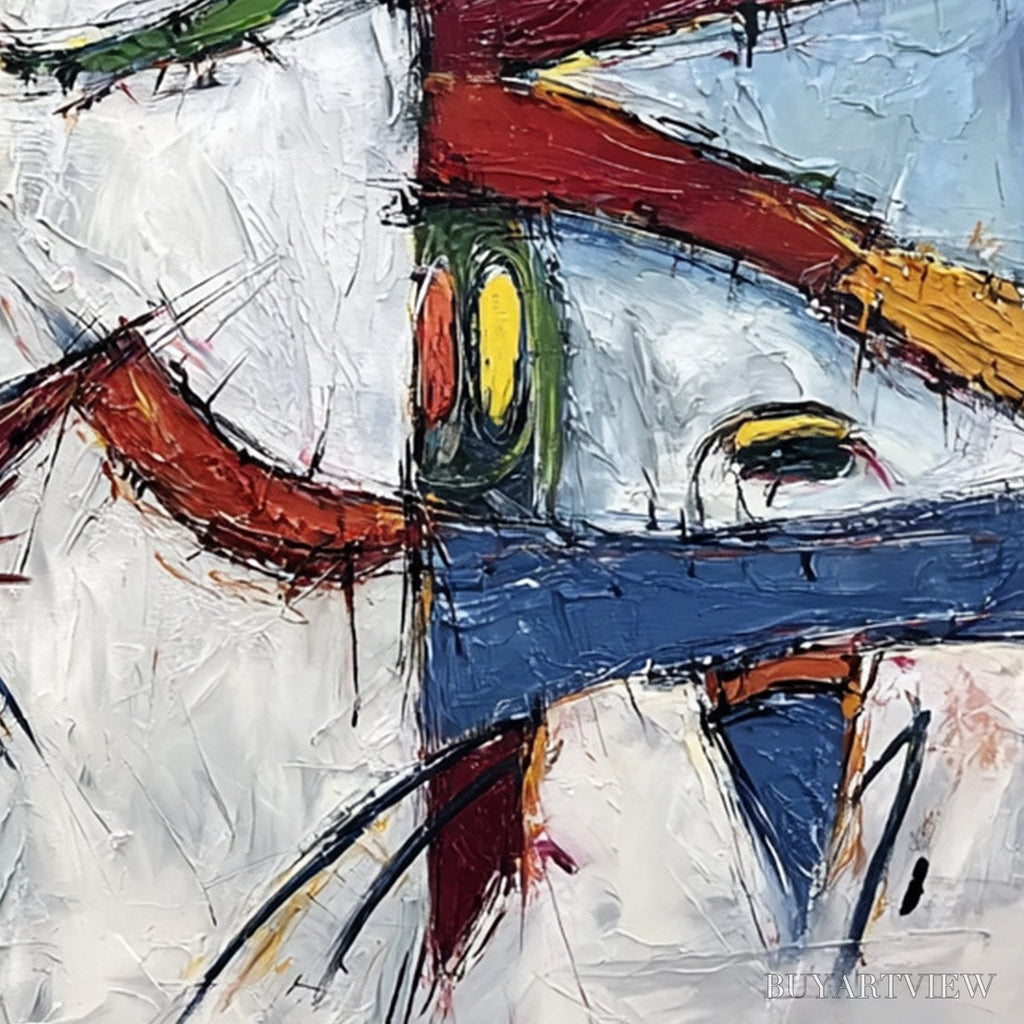 ARTOVITAS Carnival of Souls – Large Colorful Abstract Impasto - image 5