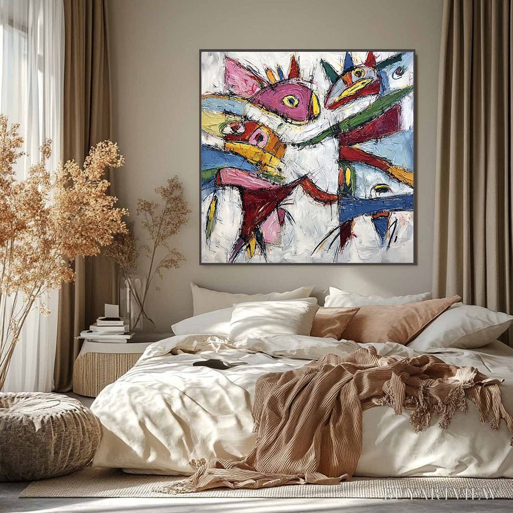 ARTOVITAS Carnival of Souls – Large Colorful Abstract Impasto - image 6