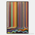 ARTOVITAS Chromatic Cascade – Vibrant Textured Vertical Abstract Color Painting - image 1