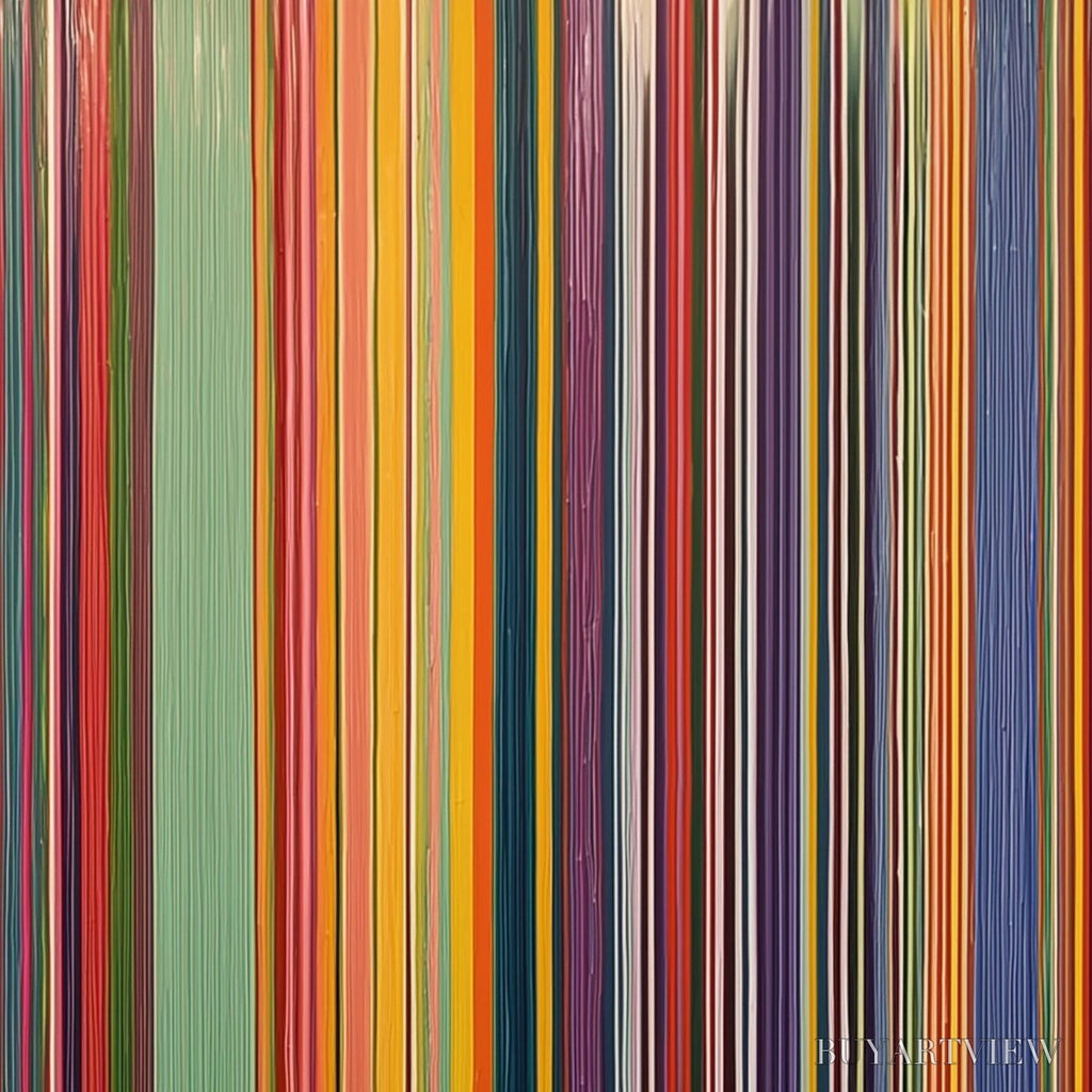 ARTOVITAS Chromatic Cascade – Vibrant Textured Vertical Abstract Color Painting - image 3