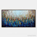 ARTOVITAS Urban Twilight – Heavily Textured Abstract Cityscape Oil Painting - image 1