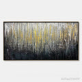 ARTOVITAS Golden Cascade – Large Textured Abstract Gold and Black Painting - image 1