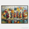 ARTOVITAS Urban Serenade – Colorful Textured Impasto Painting of Musicians - image 1