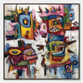 ARTOVITAS Urban Carnival – Large Colorful Abstract Impasto Painting for Modern Decor - image 1