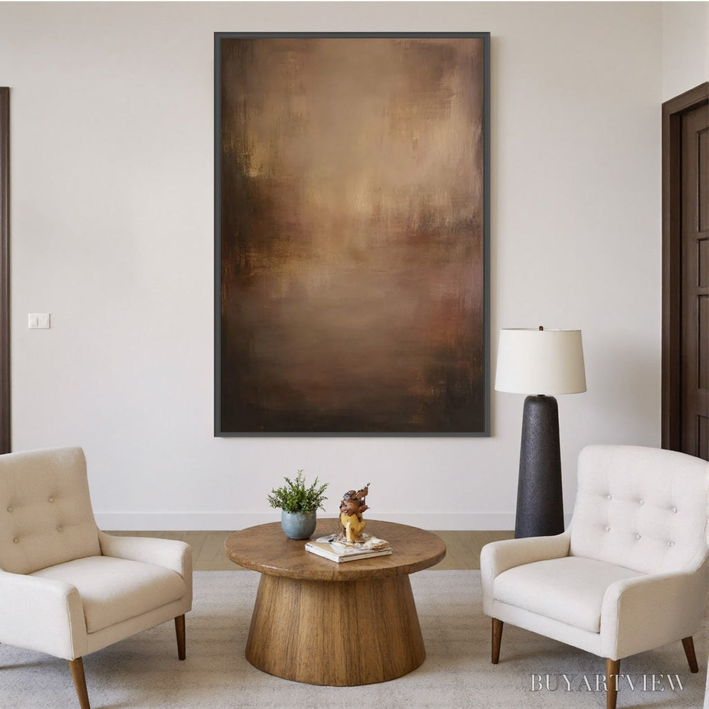 ARTOVITAS Fading Ember – Wabi Sabi Abstract Art for Sophisticated Spaces - image 4