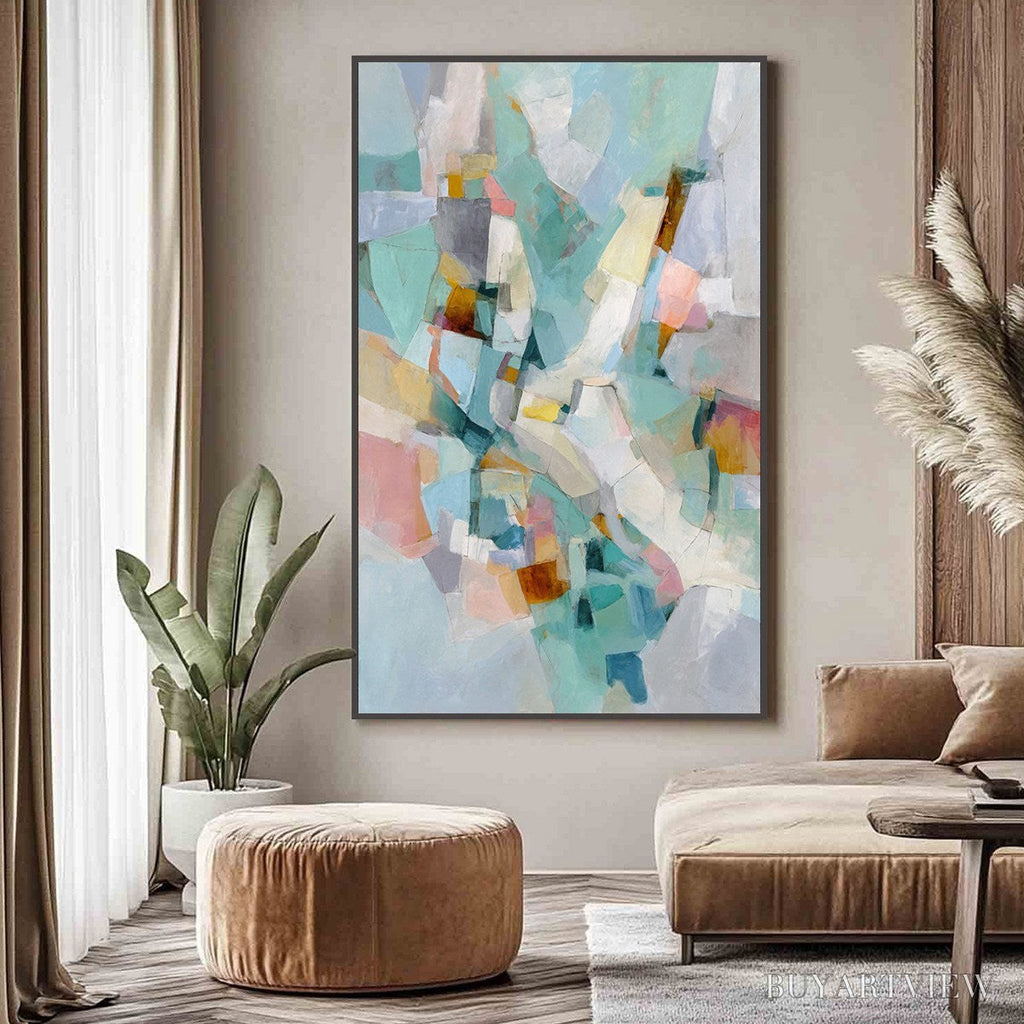 ARTOVITAS Mosaic Dream – Colorful Modern Abstract Geometric Painting - image 2