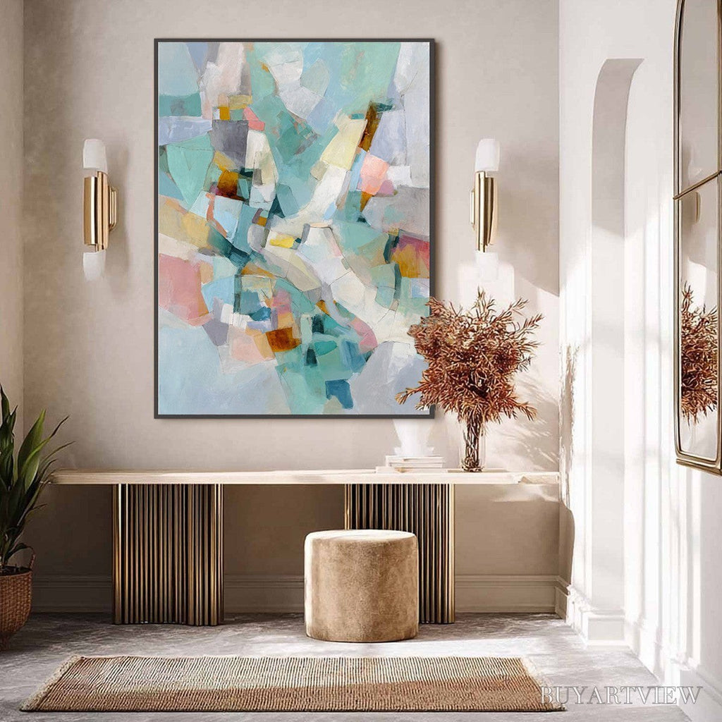 ARTOVITAS Mosaic Dream – Colorful Modern Abstract Geometric Painting - image 4