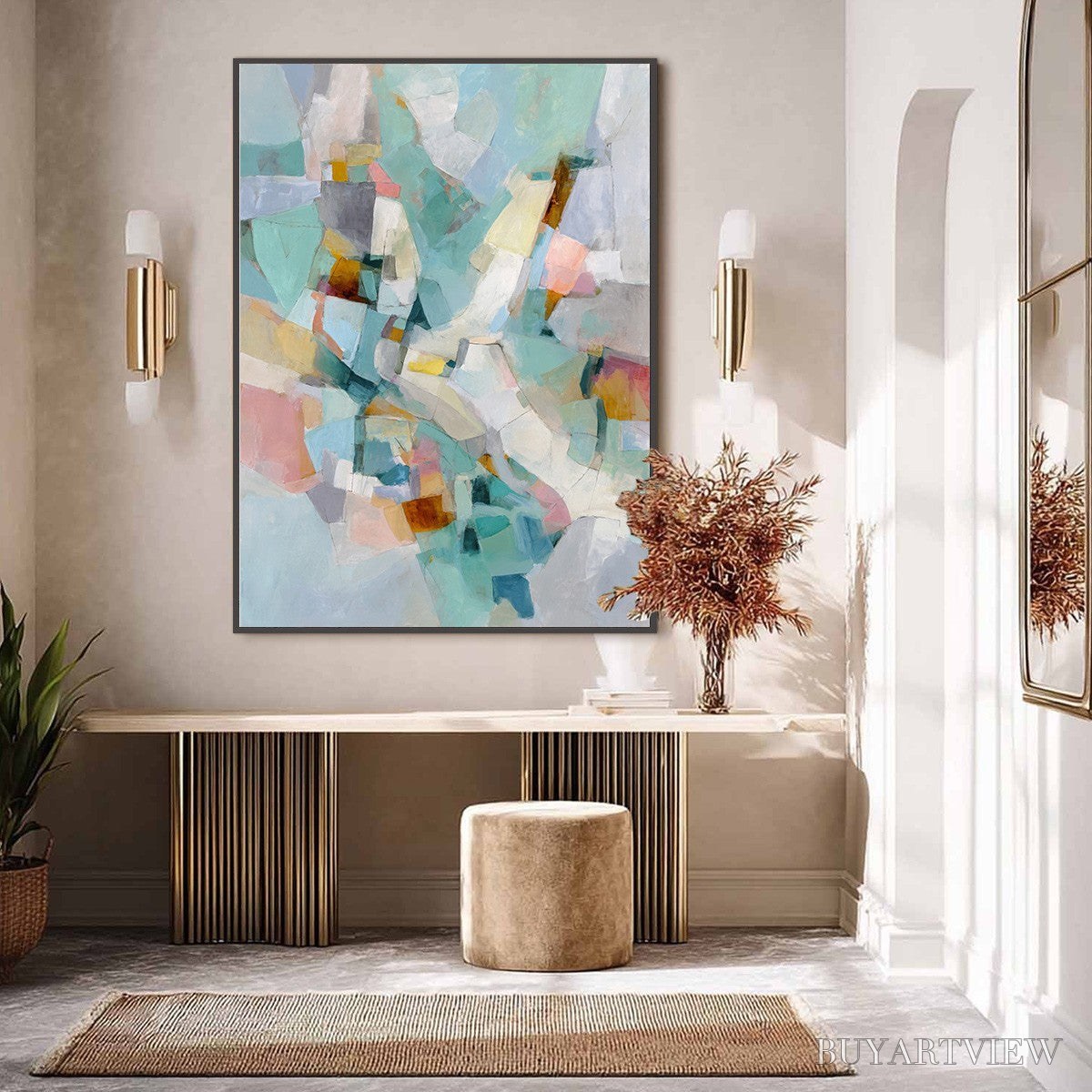 ARTOVITAS Mosaic Dream – Colorful Modern Abstract Geometric Painting - image 4