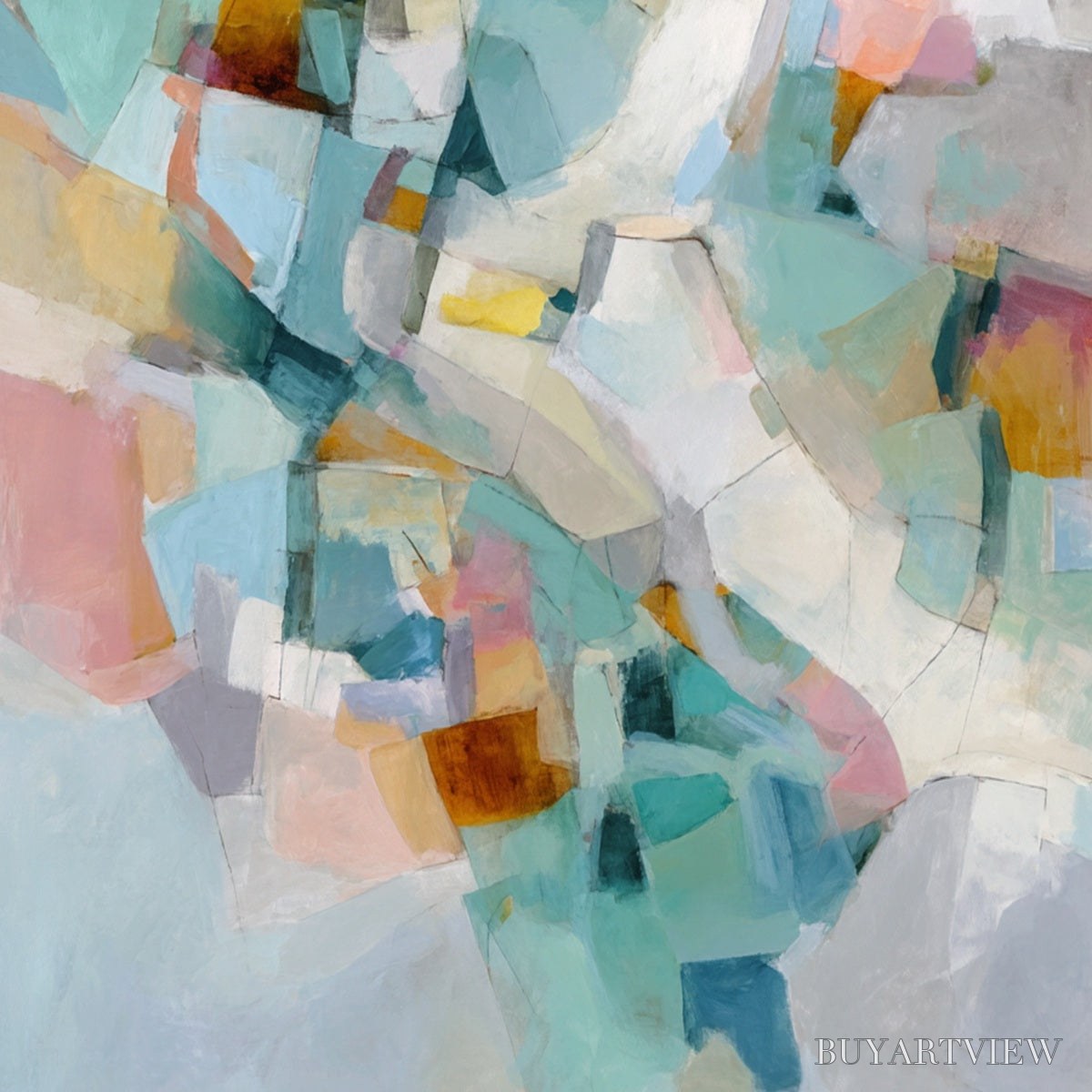 ARTOVITAS Mosaic Dream – Colorful Modern Abstract Geometric Painting - image 5
