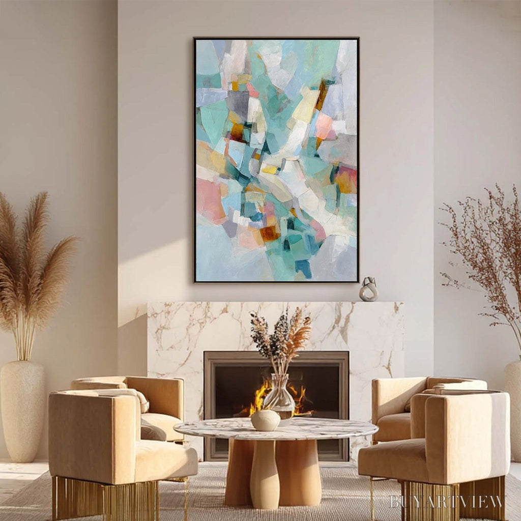 ARTOVITAS Mosaic Dream – Colorful Modern Abstract Geometric Painting - image 6