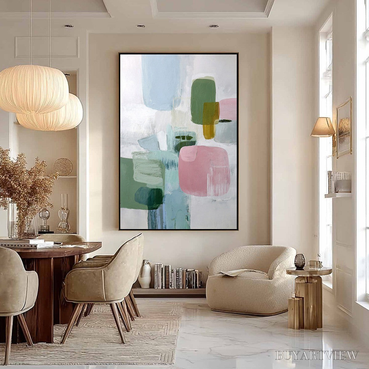 ARTOVITAS Morning Blush – Soft Pastel Abstract - image 4