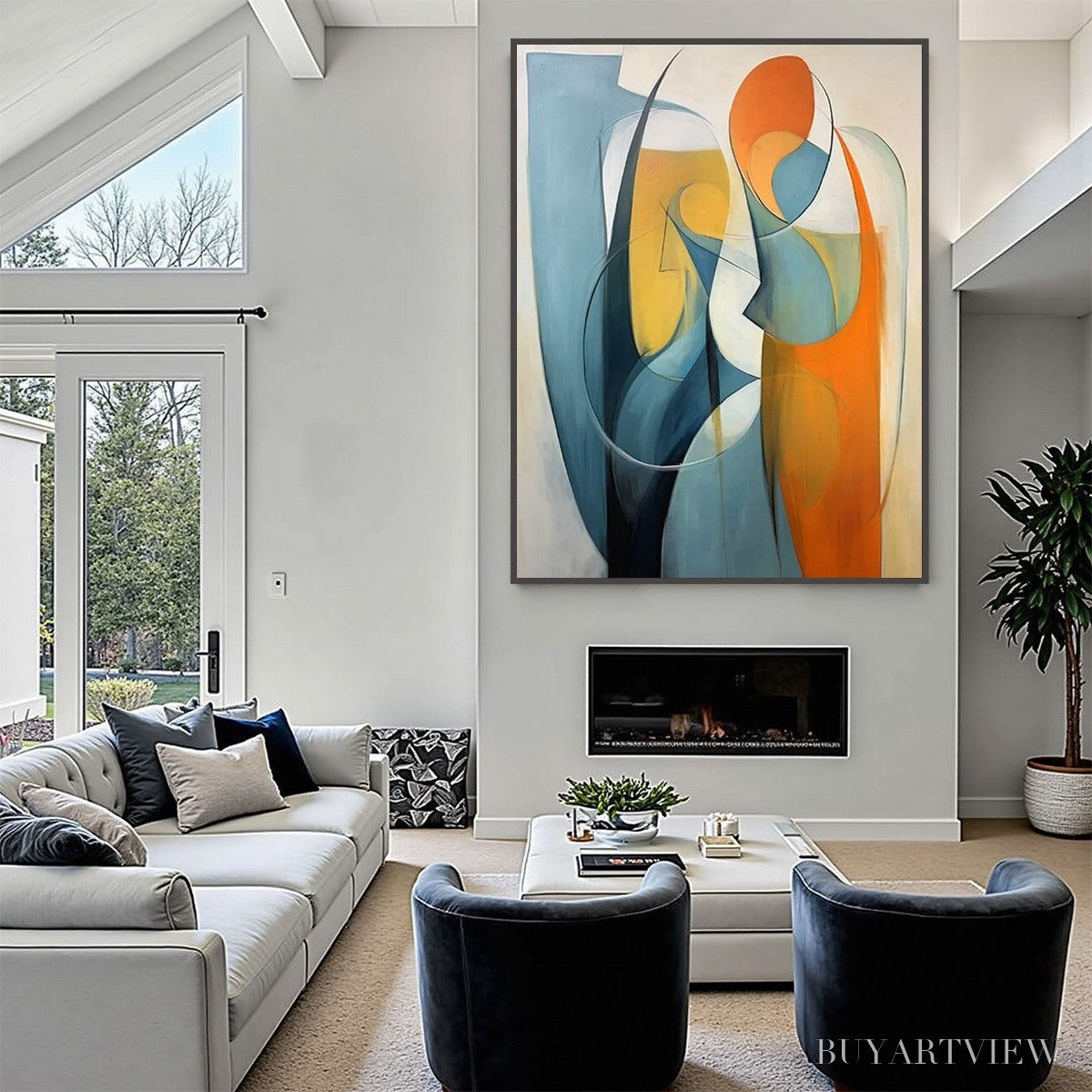 ARTOVITAS Convergence – Colorful Modern Abstract Figurative Art - image 5