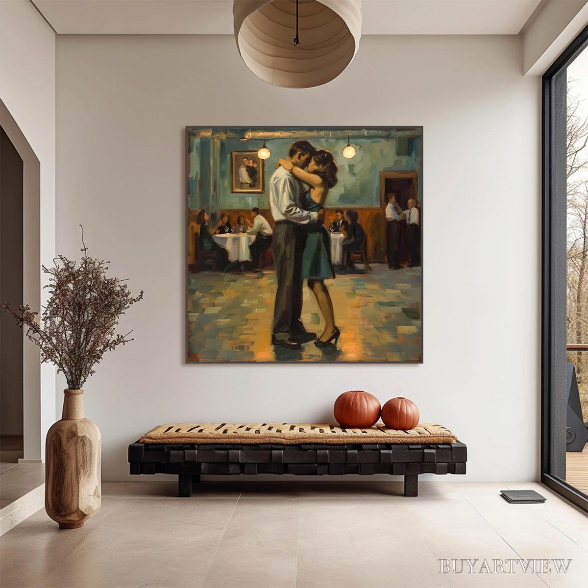 ARTOVITAS Last Dance – Romantic Figurative Oil Painting of Couple Dancing - image 6