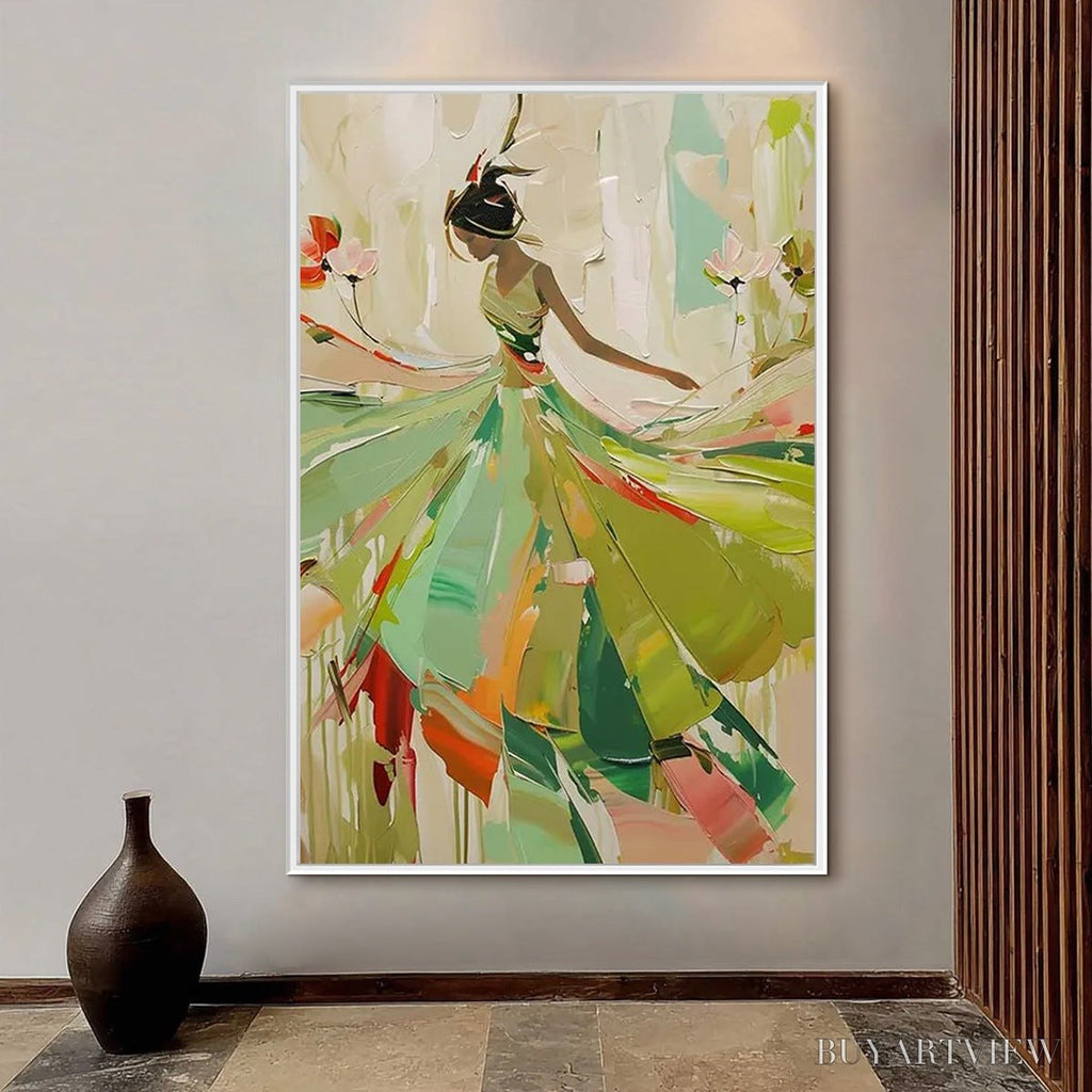 ARTOVITAS Whirlwind of Color – Abstract Figurative Oil Painting of Dancer - image 2