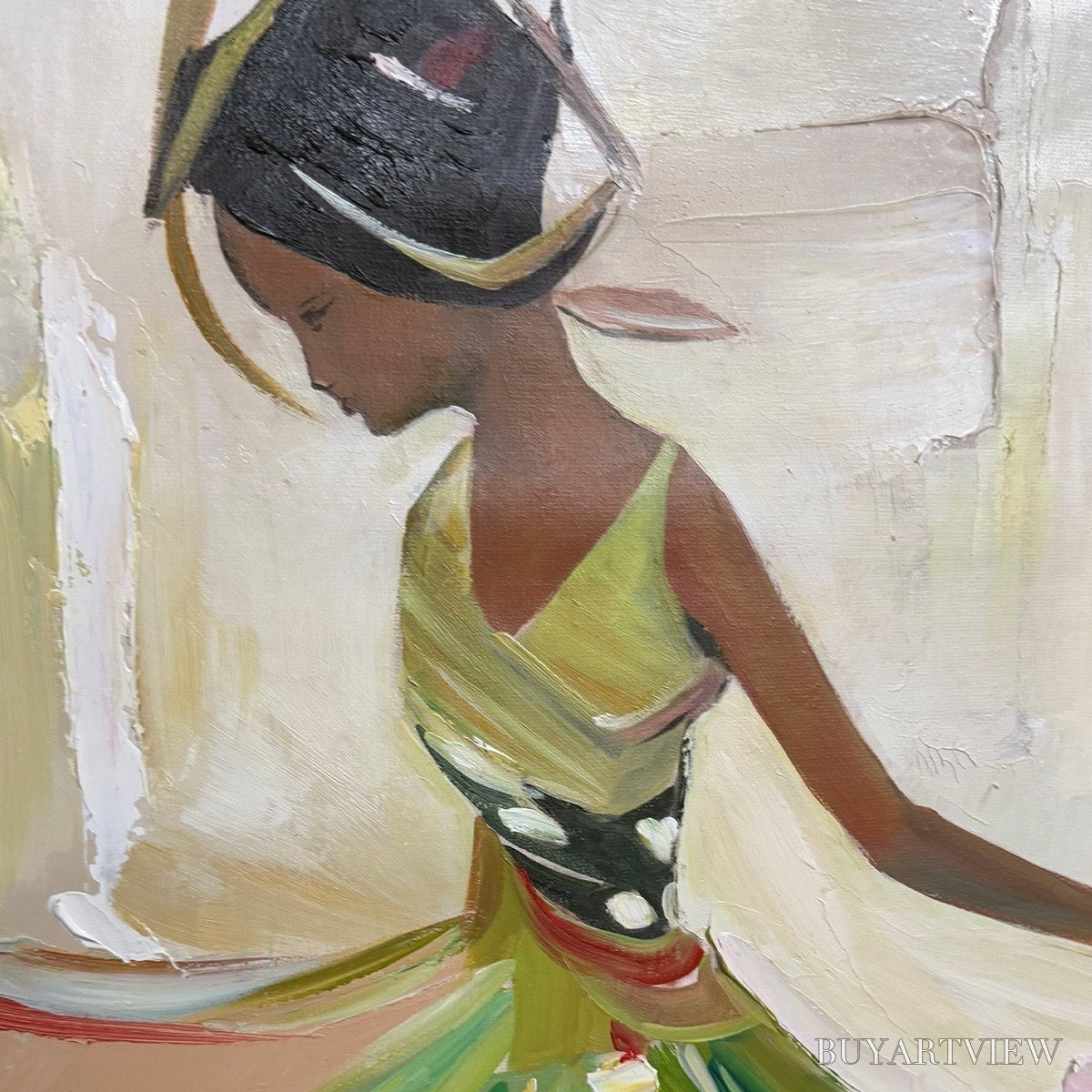 ARTOVITAS Whirlwind of Color – Abstract Figurative Oil Painting of Dancer - image 5