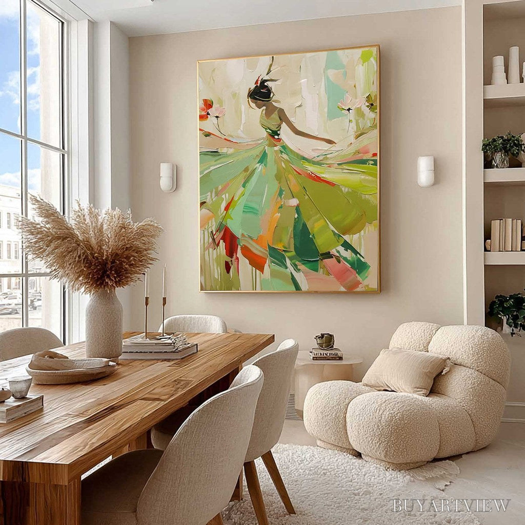 ARTOVITAS Whirlwind of Color – Abstract Figurative Oil Painting of Dancer - image 6