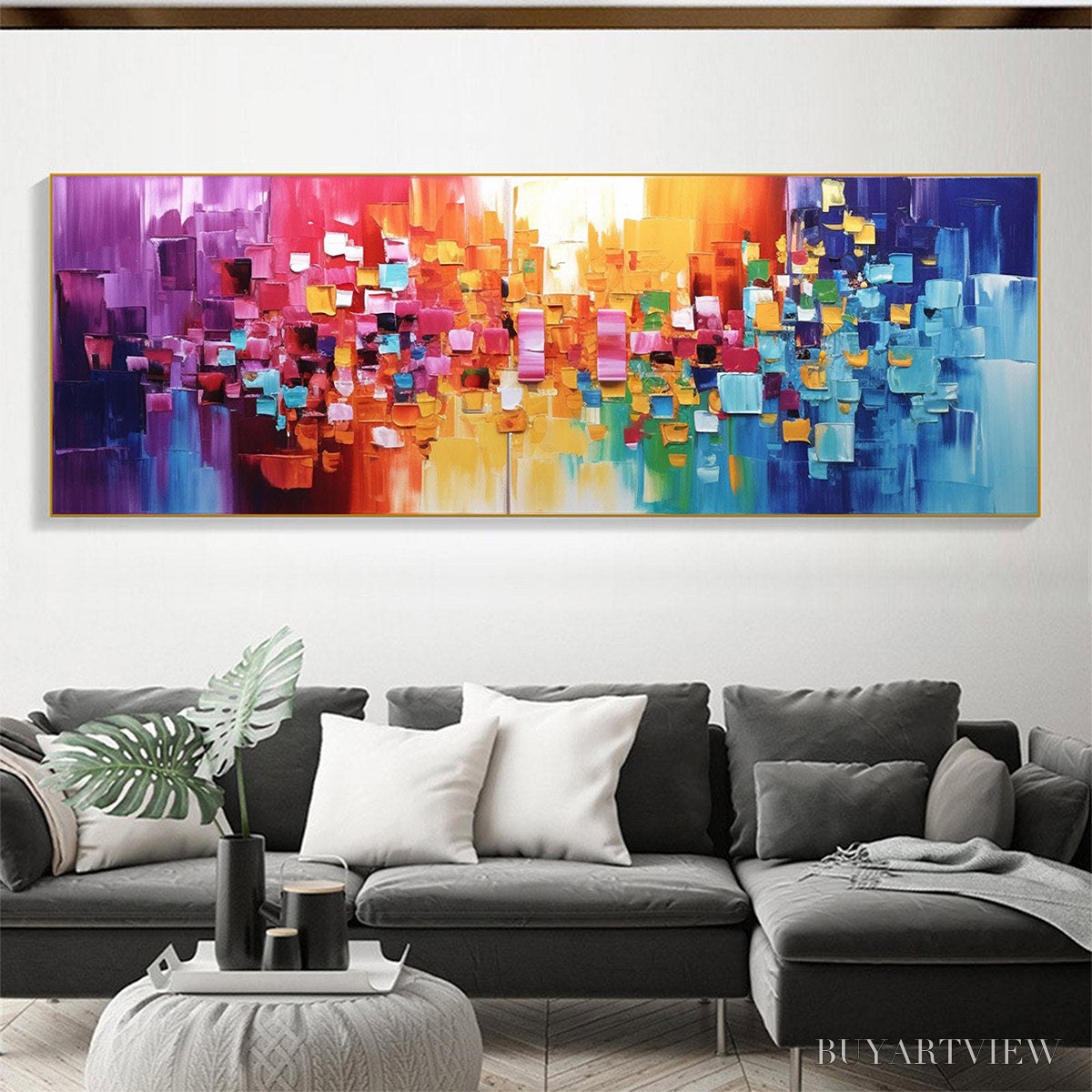 ARTOVITAS Chroma Dance – Colorful Abstract Impasto Oil Painting - image 2