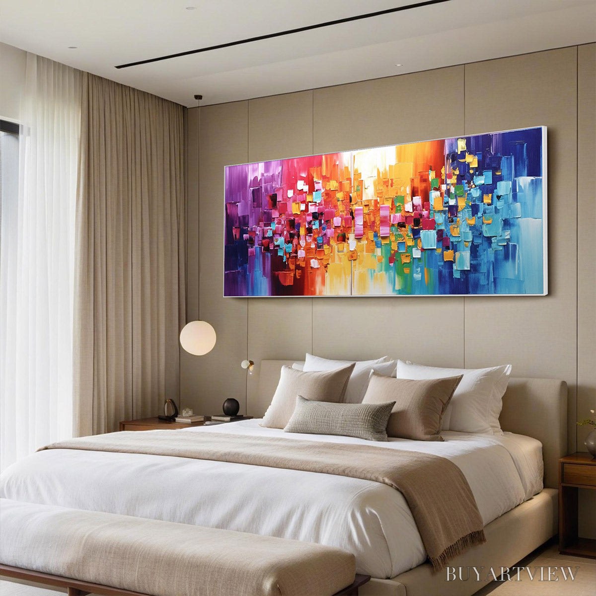 ARTOVITAS Chroma Dance – Colorful Abstract Impasto Oil Painting - image 5