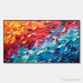 ARTOVITAS Fiery Dance – Textured Abstract Oil Painting - image 1
