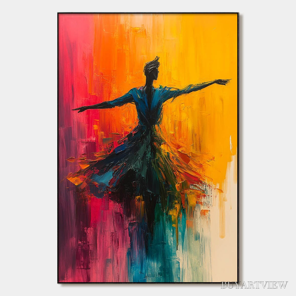 ARTOVITAS Soulflight – Textured Impasto Figurative Oil Painting of Dancer - image 1