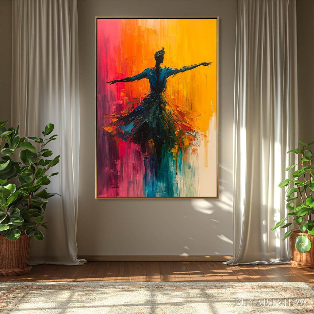 ARTOVITAS Soulflight – Textured Impasto Figurative Oil Painting of Dancer - image 2