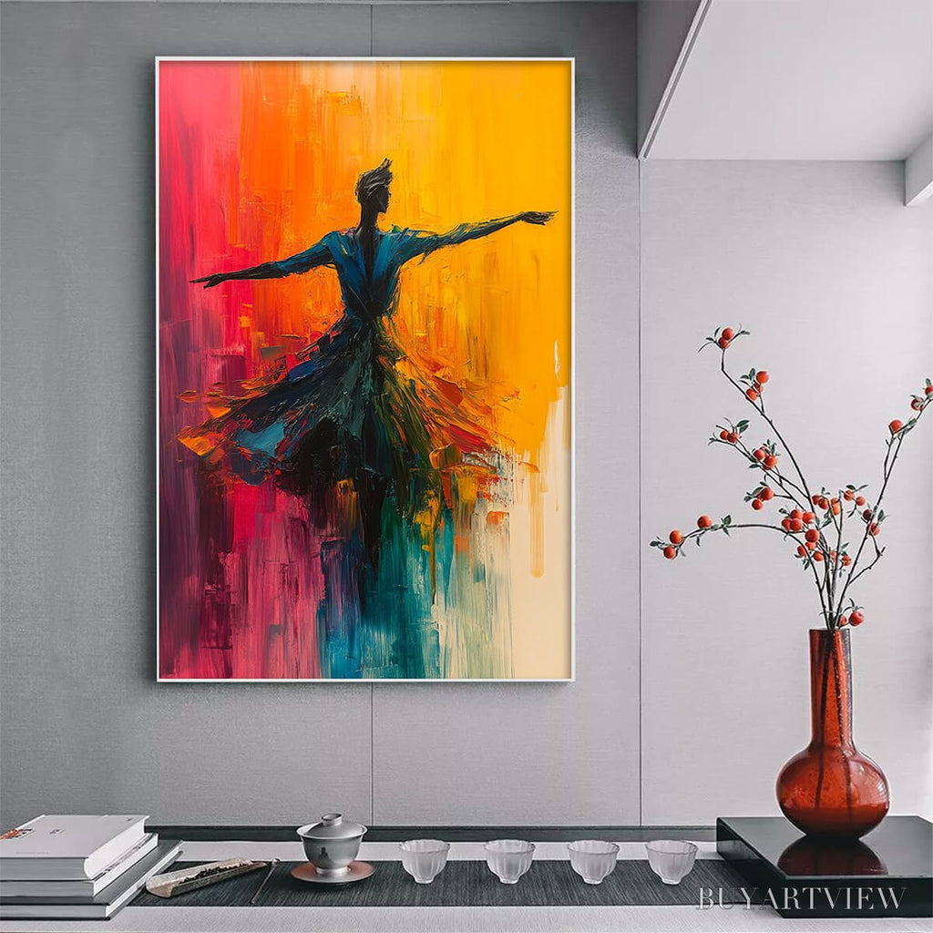 ARTOVITAS Soulflight – Textured Impasto Figurative Oil Painting of Dancer - image 4