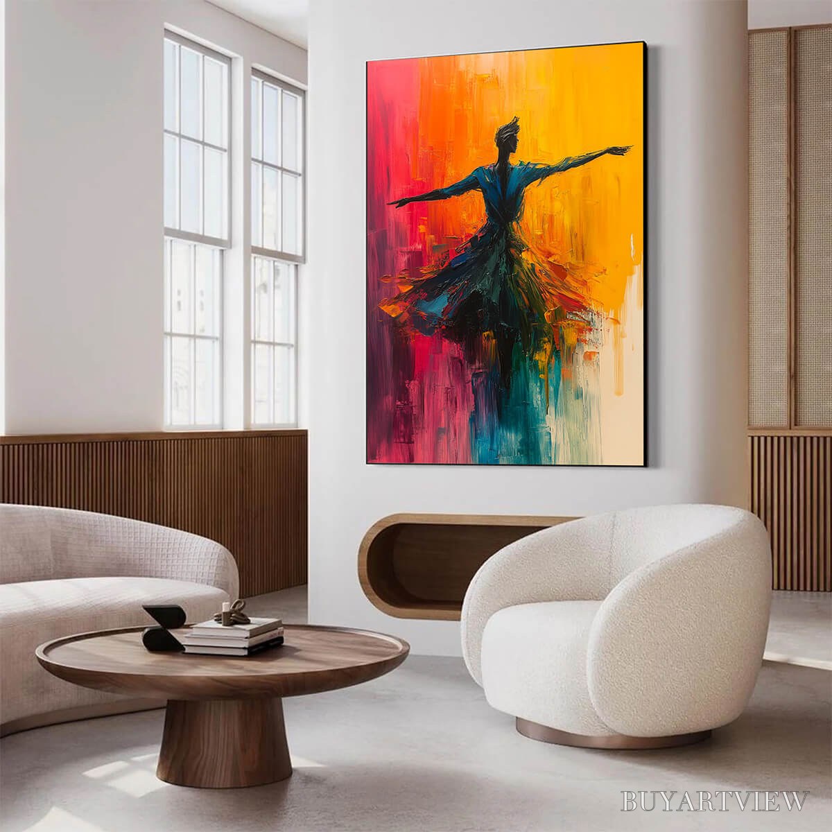 ARTOVITAS Soulflight – Textured Impasto Figurative Oil Painting of Dancer - image 5