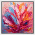 ARTOVITAS Feather Dance – Square Abstract Impasto Oil Painting on Canvas - image 1