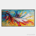 ARTOVITAS Colorful Whirlwind – Large Abstract Impasto Oil Painting on Canvas - image 1