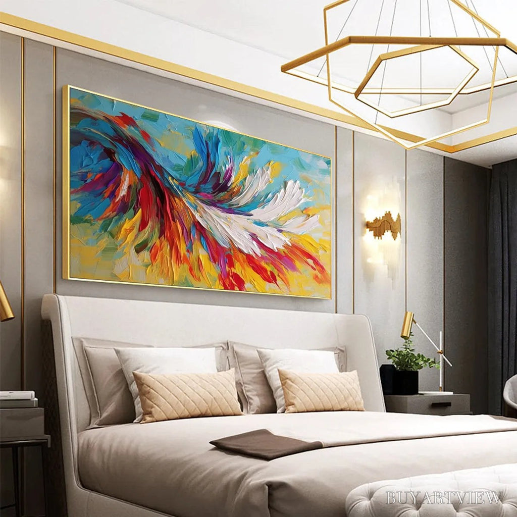 ARTOVITAS Colorful Whirlwind – Large Abstract Impasto Oil Painting on Canvas - image 4