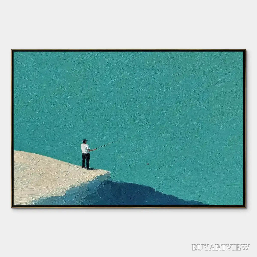 ARTOVITAS Blue Horizon – Minimal Blue Horizon Figure Art - image 1