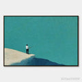 ARTOVITAS Blue Horizon – Minimal Blue Horizon Figure Art - image 1