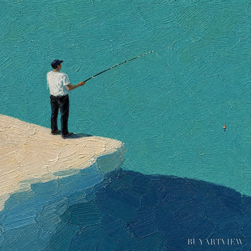 ARTOVITAS Blue Horizon – Minimal Blue Horizon Figure Art - image 3