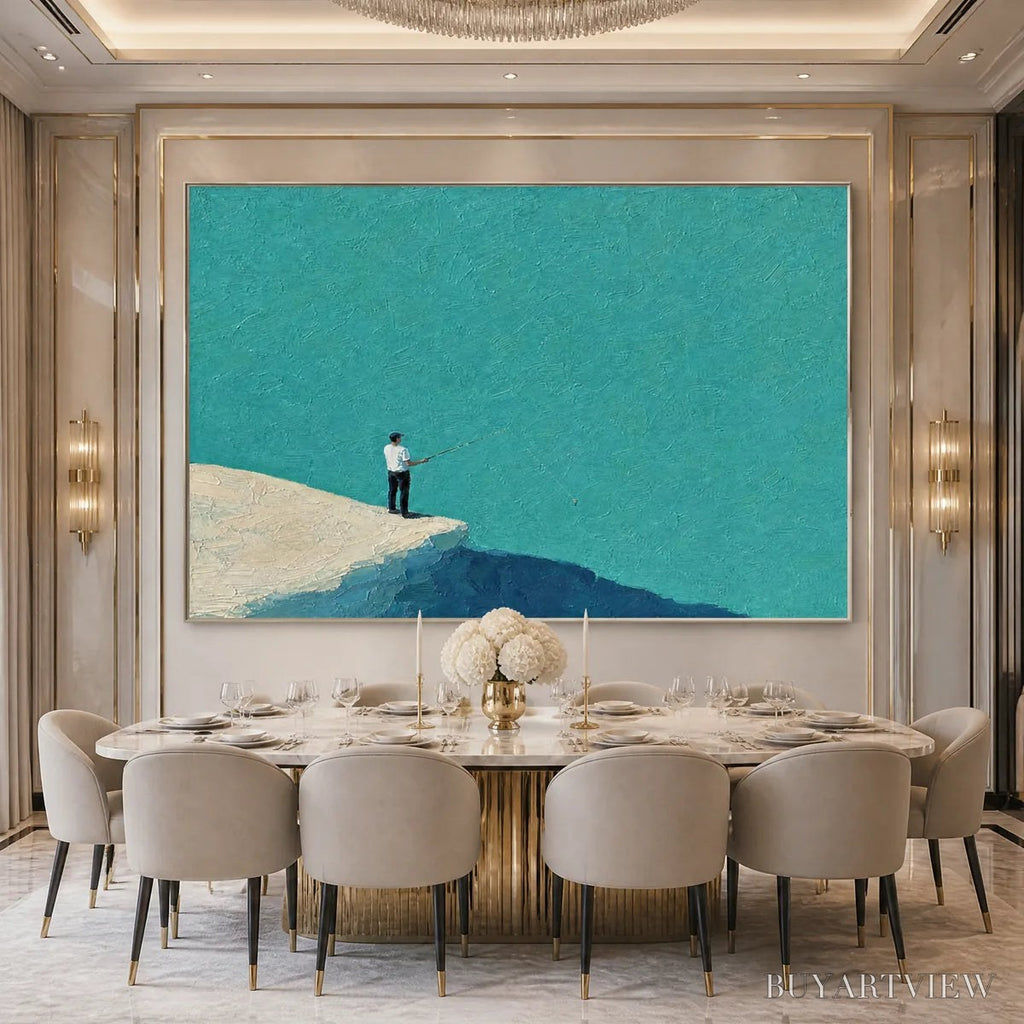 ARTOVITAS Blue Horizon – Minimal Blue Horizon Figure Art - image 6