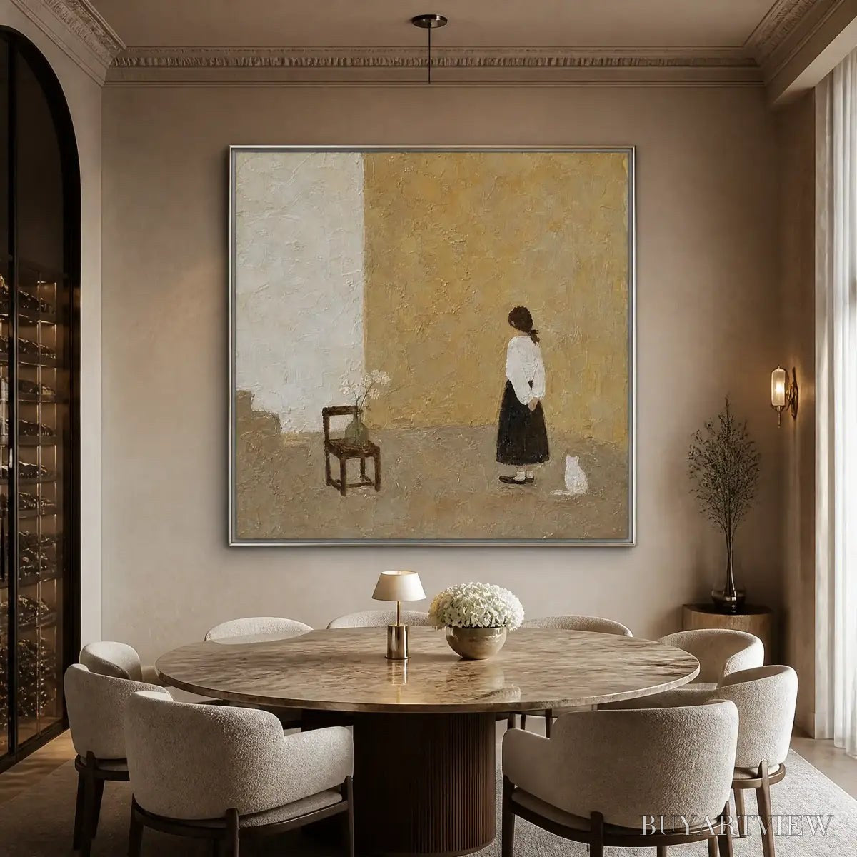 ARTOVITAS Still Room – Minimalist Woman Interior Painting - image 2