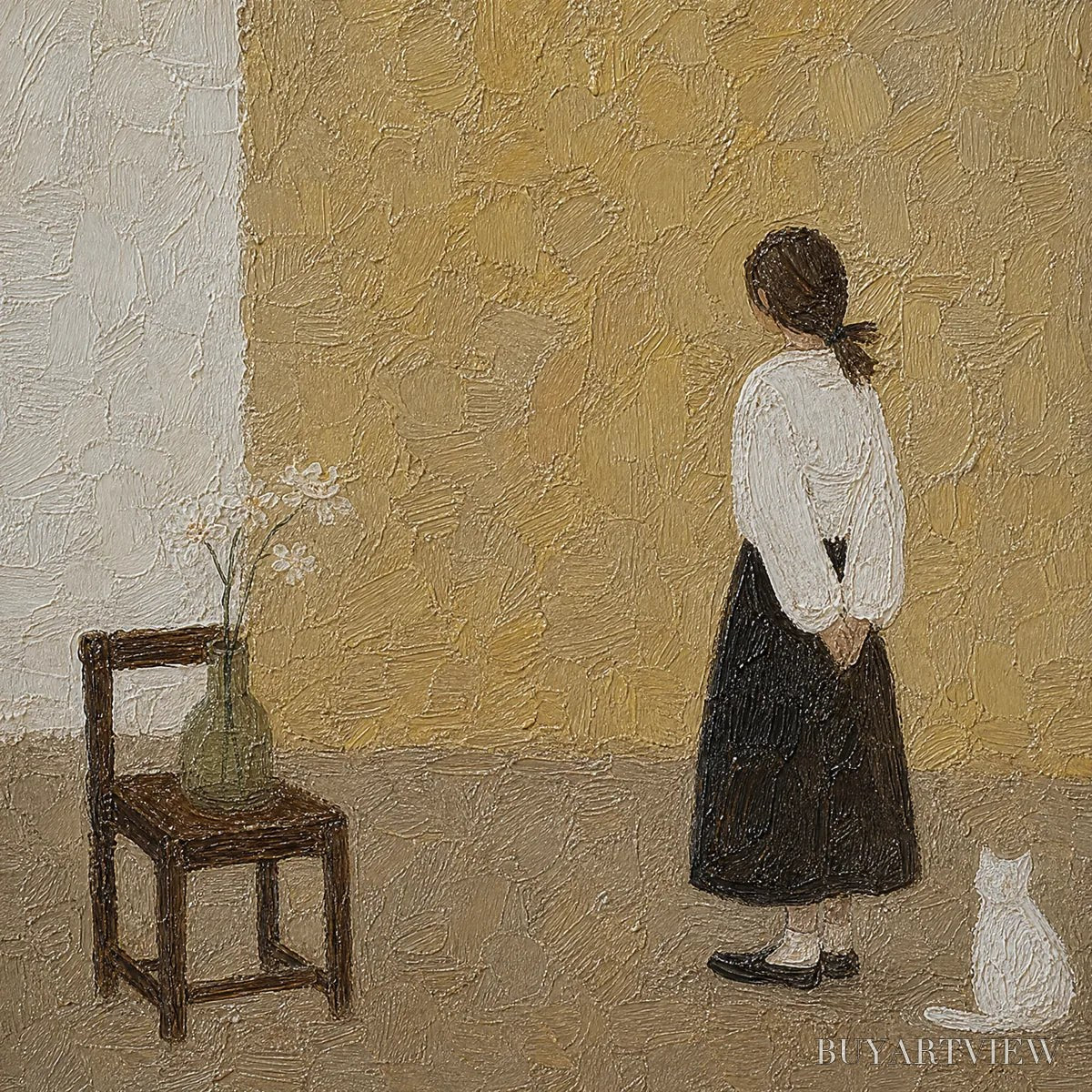 ARTOVITAS Still Room – Minimalist Woman Interior Painting - image 3