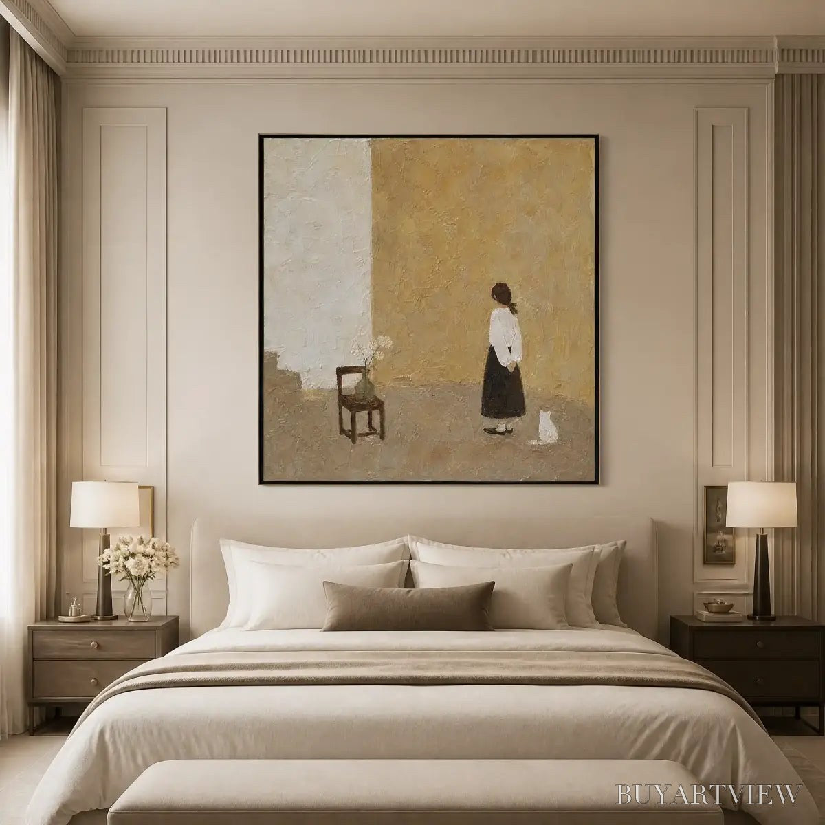 ARTOVITAS Still Room – Minimalist Woman Interior Painting - image 5