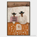 ARTOVITAS the Companions – Textured Boho Figurative Impasto Oil Painting - image 1