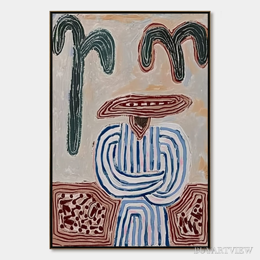 ARTOVITAS Earthen Guardian – Wabi Sabi Abstract Figurative - image 1