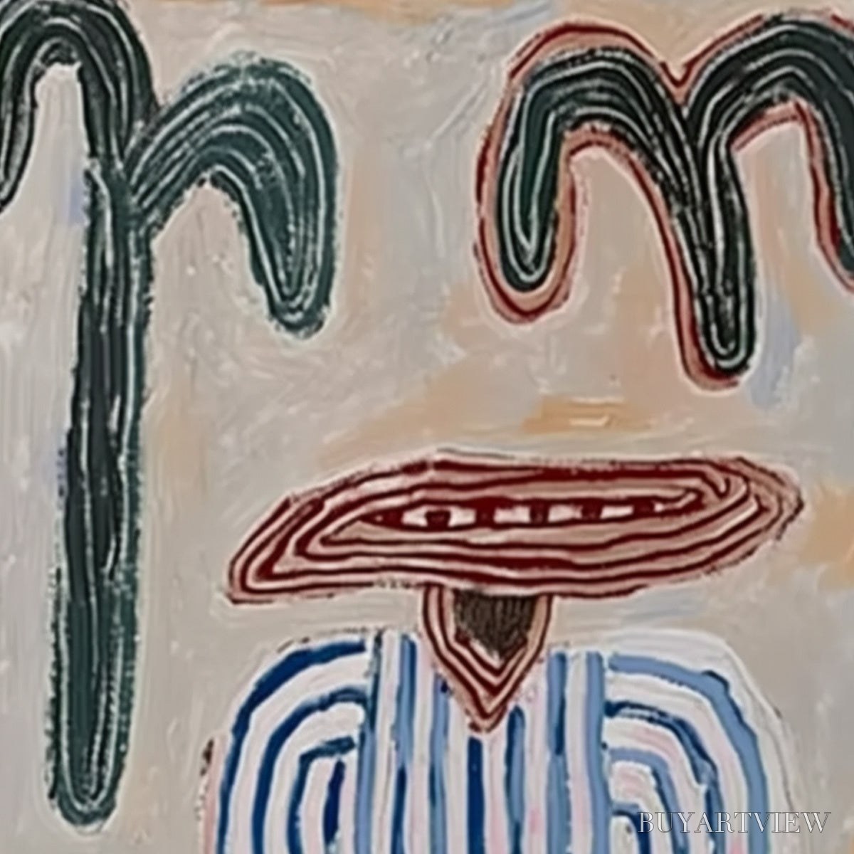 ARTOVITAS Earthen Guardian – Wabi Sabi Abstract Figurative - image 3