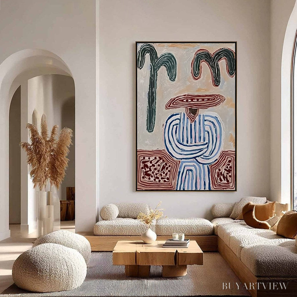 ARTOVITAS Earthen Guardian – Wabi Sabi Abstract Figurative - image 4